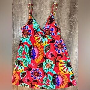 Lucky Brand, Vibrant Boho Floral Mini Swim Dress - Size S/M